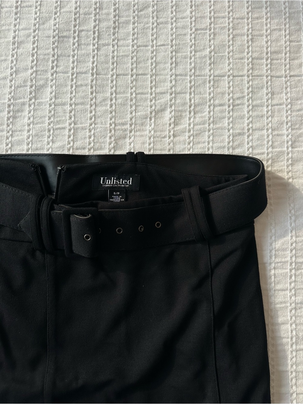 Black Pencil Skirt with Matching Belt